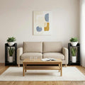 vidaXL Stojak na rośliny z półką Czarny Dąb 30 x 30 x 60 cm