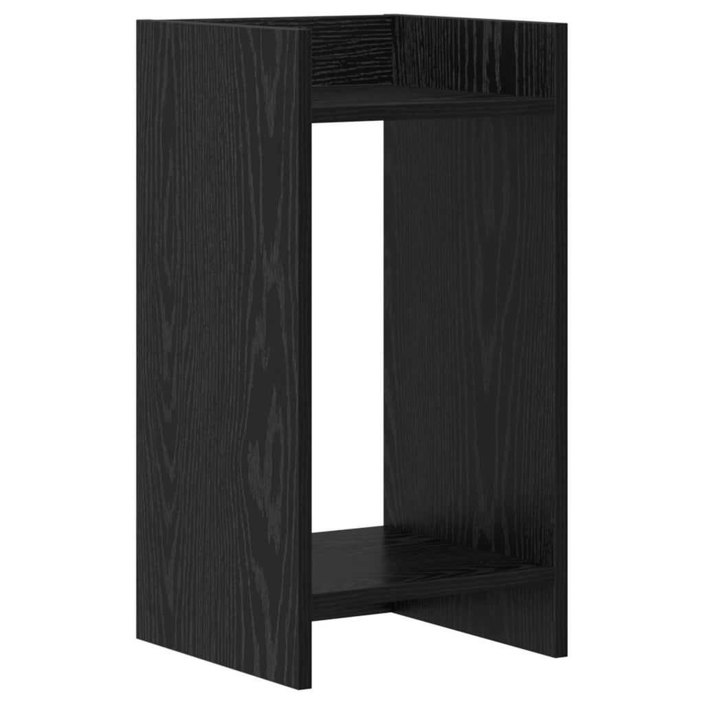 vidaXL Stojak na rośliny z półką Czarny Dąb 30 x 30 x 60 cm