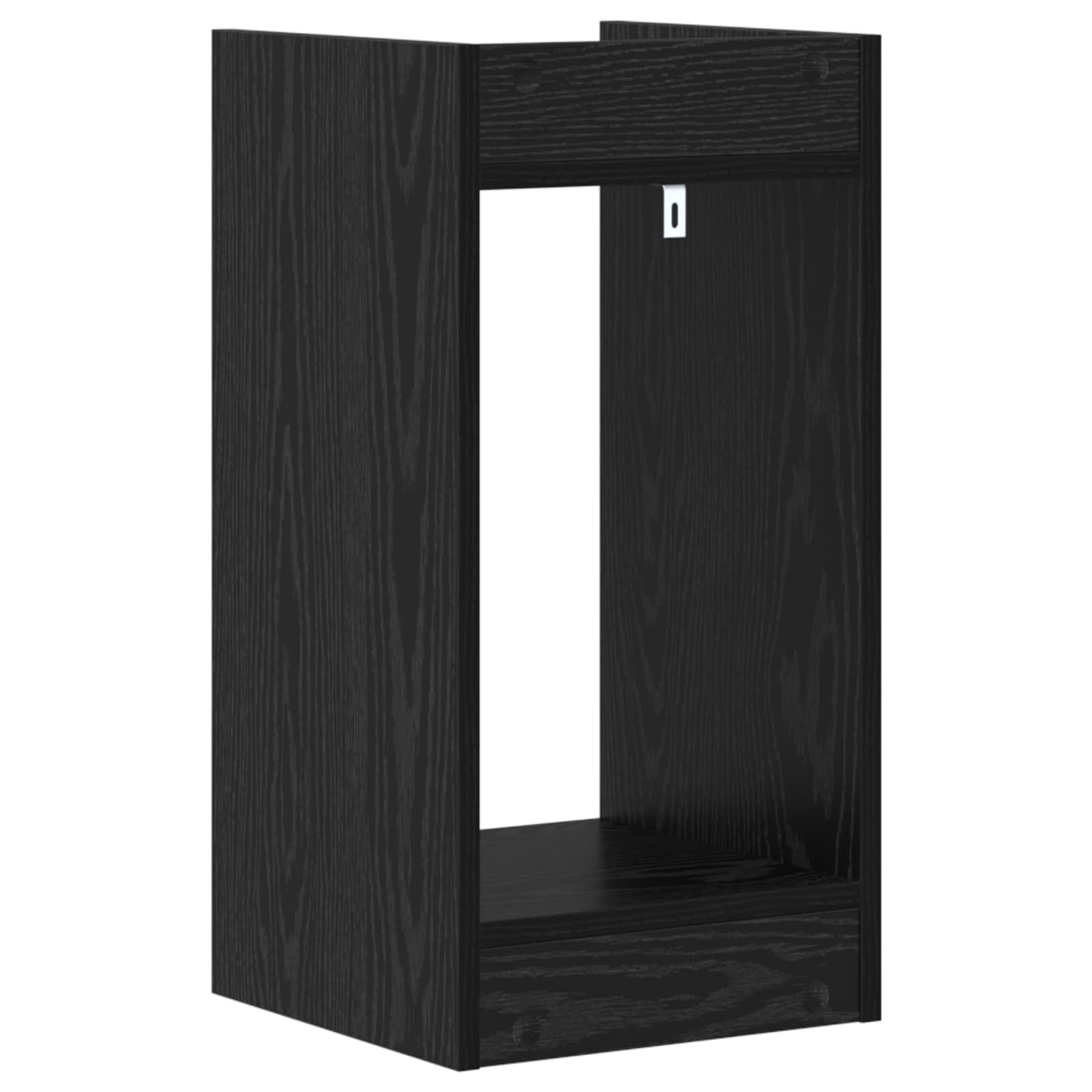 vidaXL Stojak na rośliny z półką Czarny Dąb 30 x 30 x 60 cm