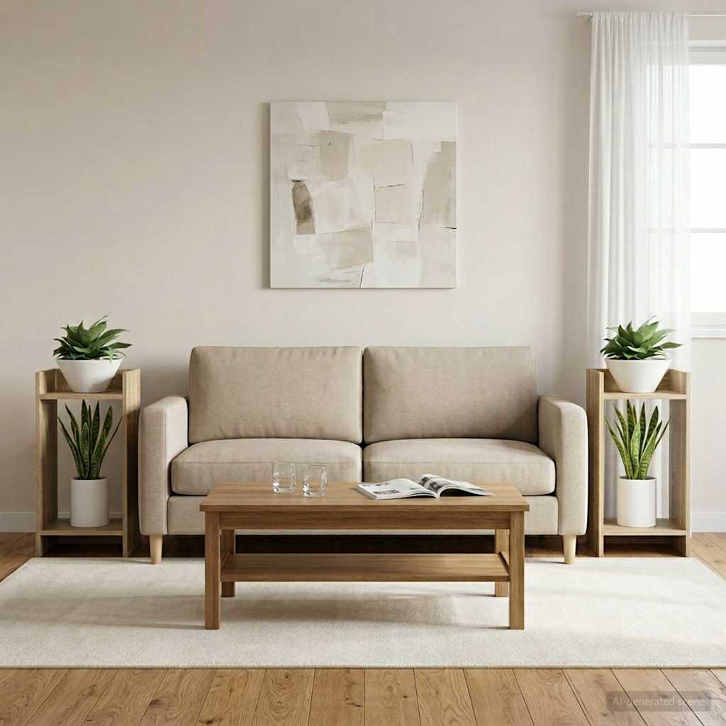 vidaXL Stojak na rośliny z półką 2 pcs Dąb Sonoma 30 x 30 x 60 cm
