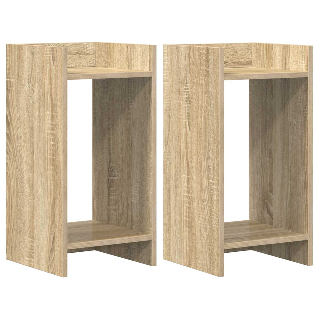 vidaXL Stojak na rośliny z półką 2 pcs Dąb Sonoma 30 x 30 x 60 cm