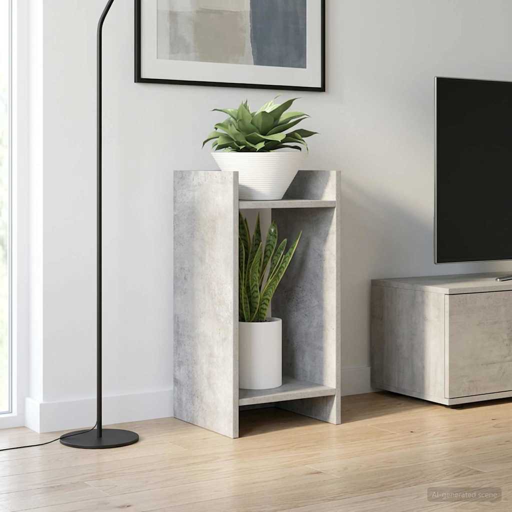 vidaXL Stojak na rośliny z półką 2 pcs Betonowy Szary 30 x 30 x 60 cm