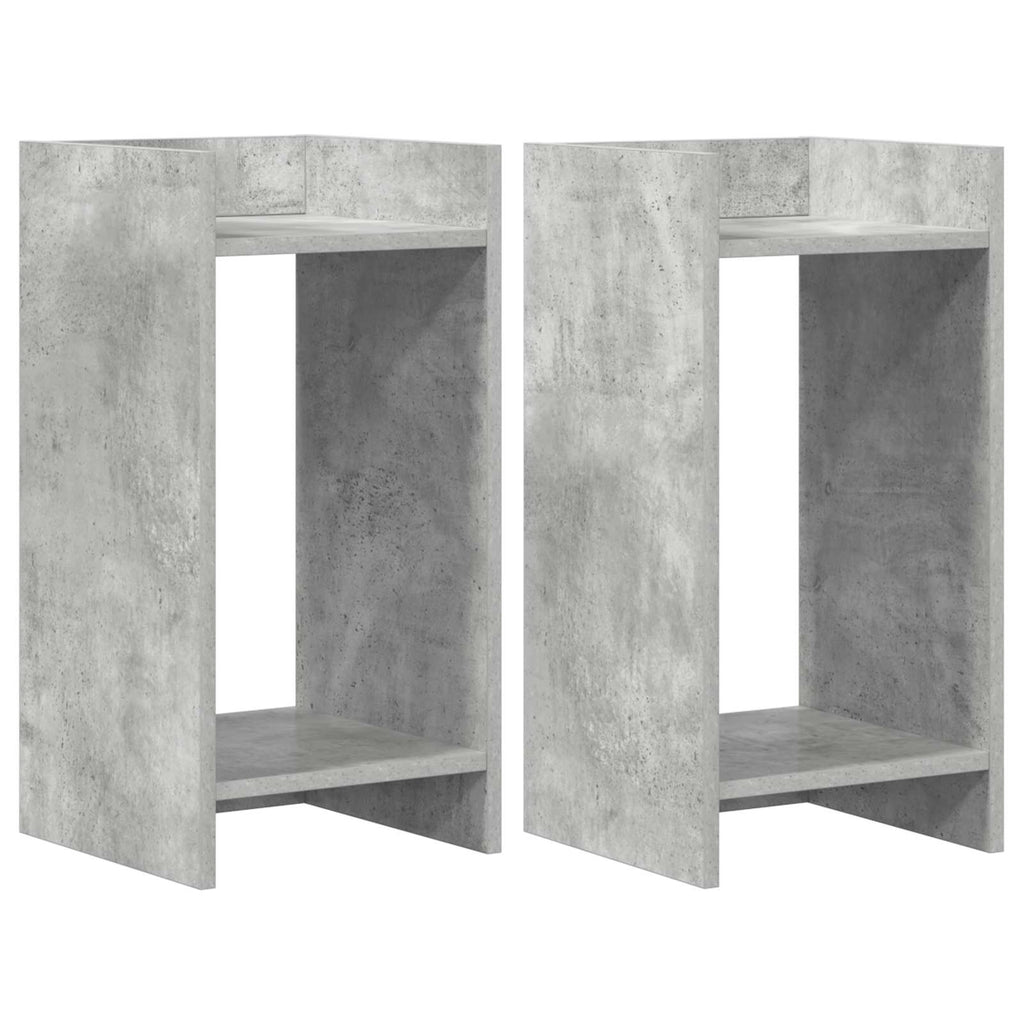 vidaXL Stojak na rośliny z półką 2 pcs Betonowy Szary 30 x 30 x 60 cm