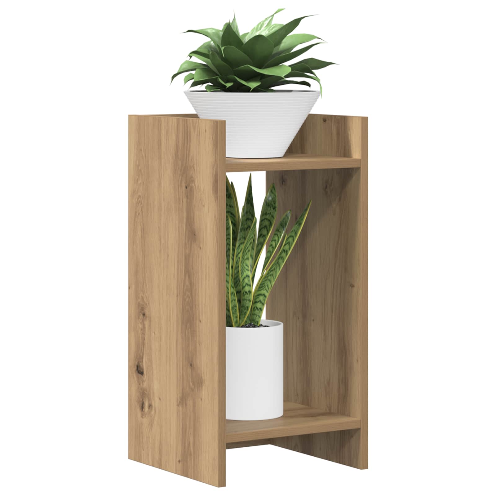 vidaXL Stojak na rośliny 2 pcs Dąb Rzemieślniczy 30 x 30 x 60 cm