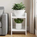 vidaXL Stojak na rośliny Biały 30 x 30 x 40 cm Drewno inżynieryjne