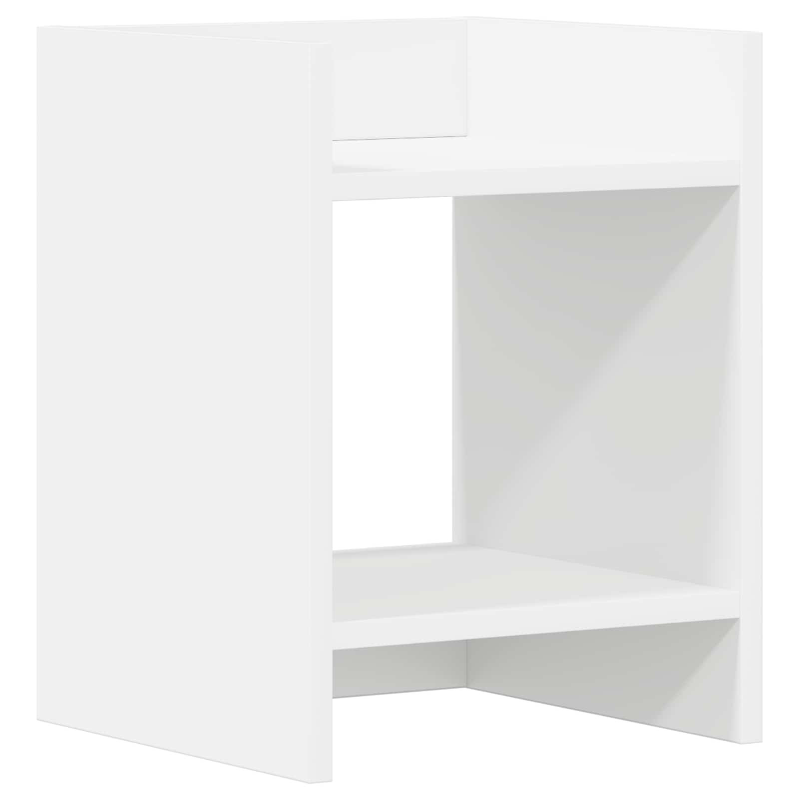 vidaXL Stojak na rośliny z półką 2 pcs Biały 30 x 30 x 40 cm