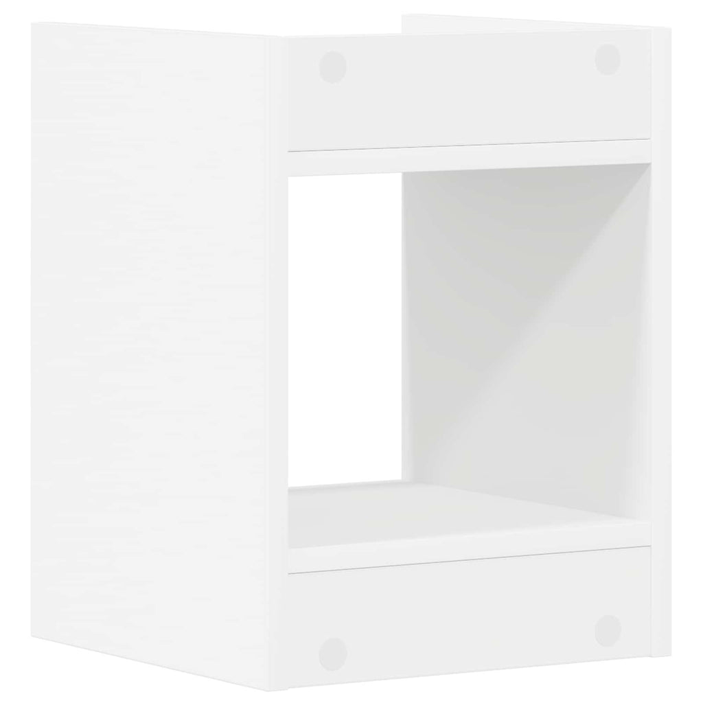 vidaXL Stojak na rośliny z półką 2 pcs Biały 30 x 30 x 40 cm