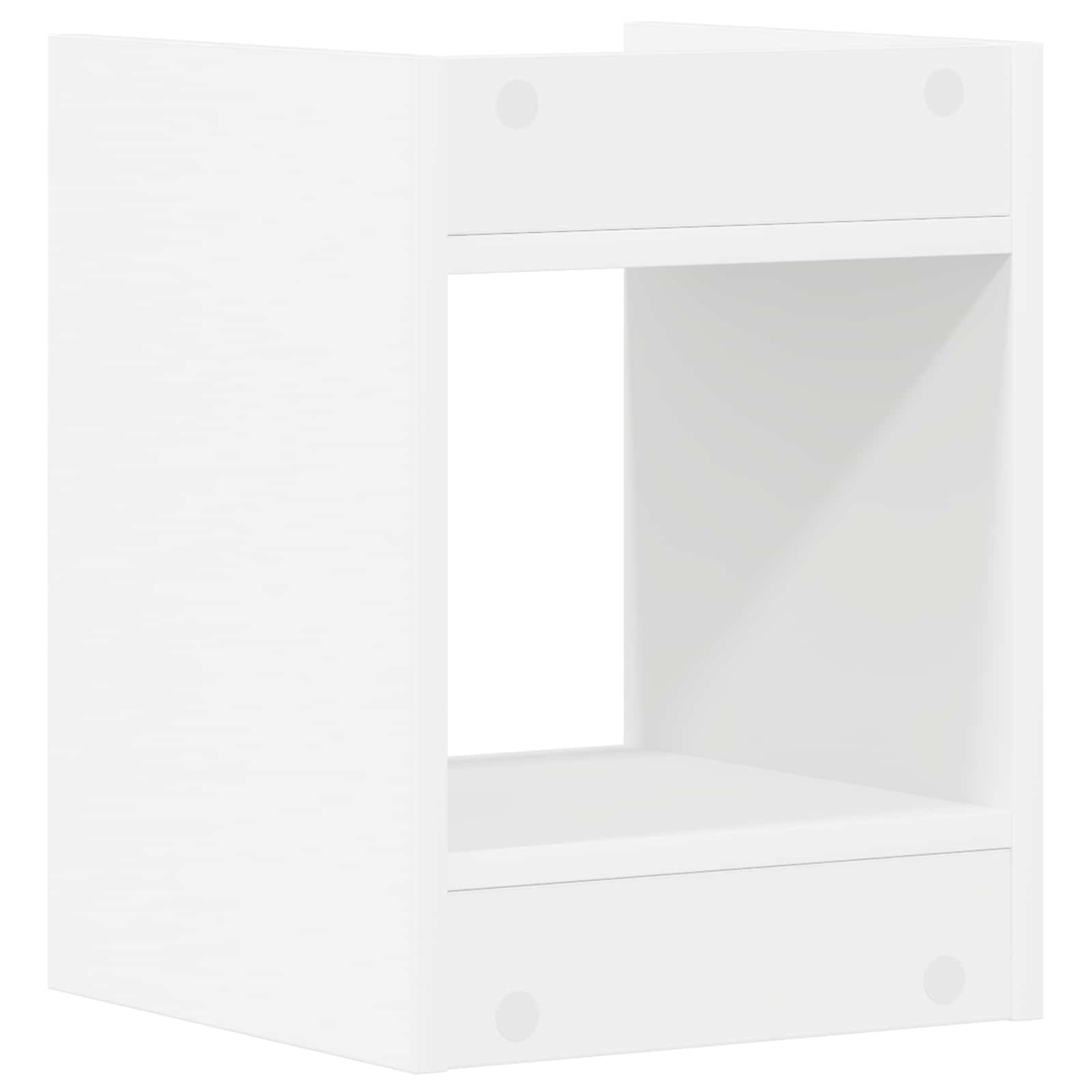 vidaXL Stojak na rośliny z półką 2 pcs Biały 30 x 30 x 40 cm