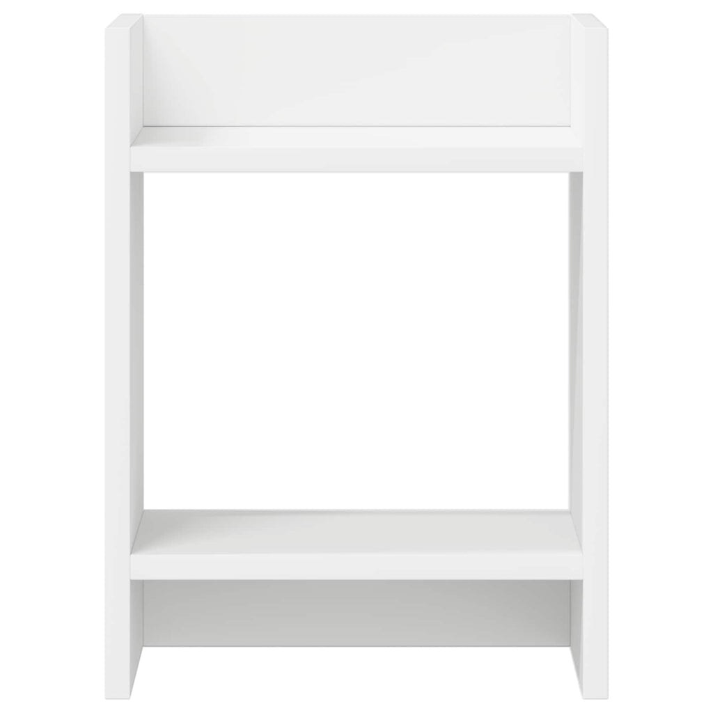 vidaXL Stojak na rośliny z półką 2 pcs Biały 30 x 30 x 40 cm