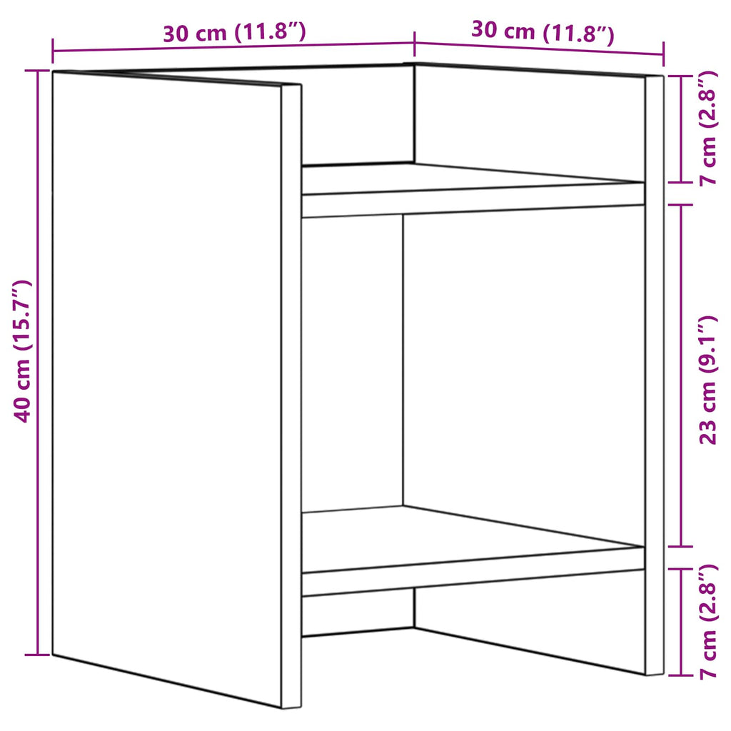 vidaXL Stojak na rośliny z półką 2 pcs Biały 30 x 30 x 40 cm