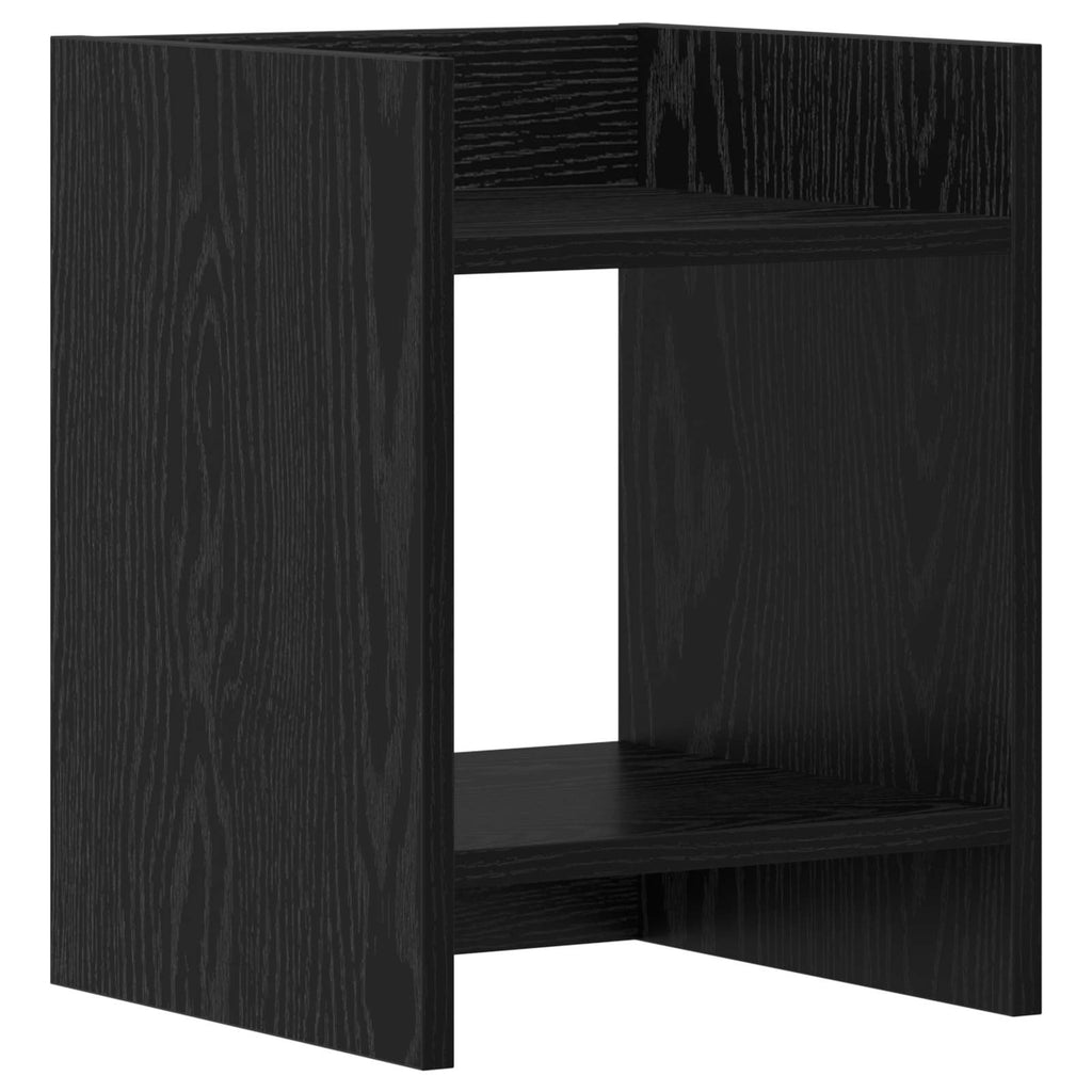 vidaXL Stojak na rośliny z półką Czarny Dąb 30 x 30 x 40 cm
