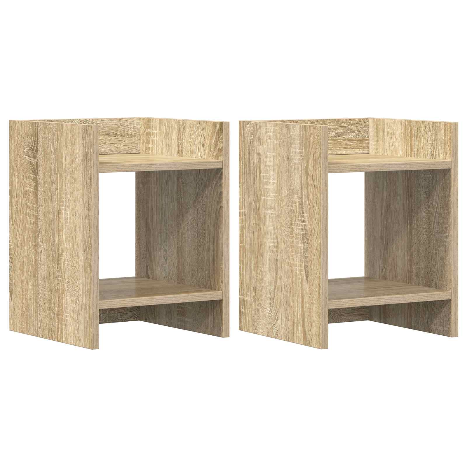 vidaXL Stojak na rośliny z półką 2 pcs Dąb Sonoma 30 x 30 x 40 cm