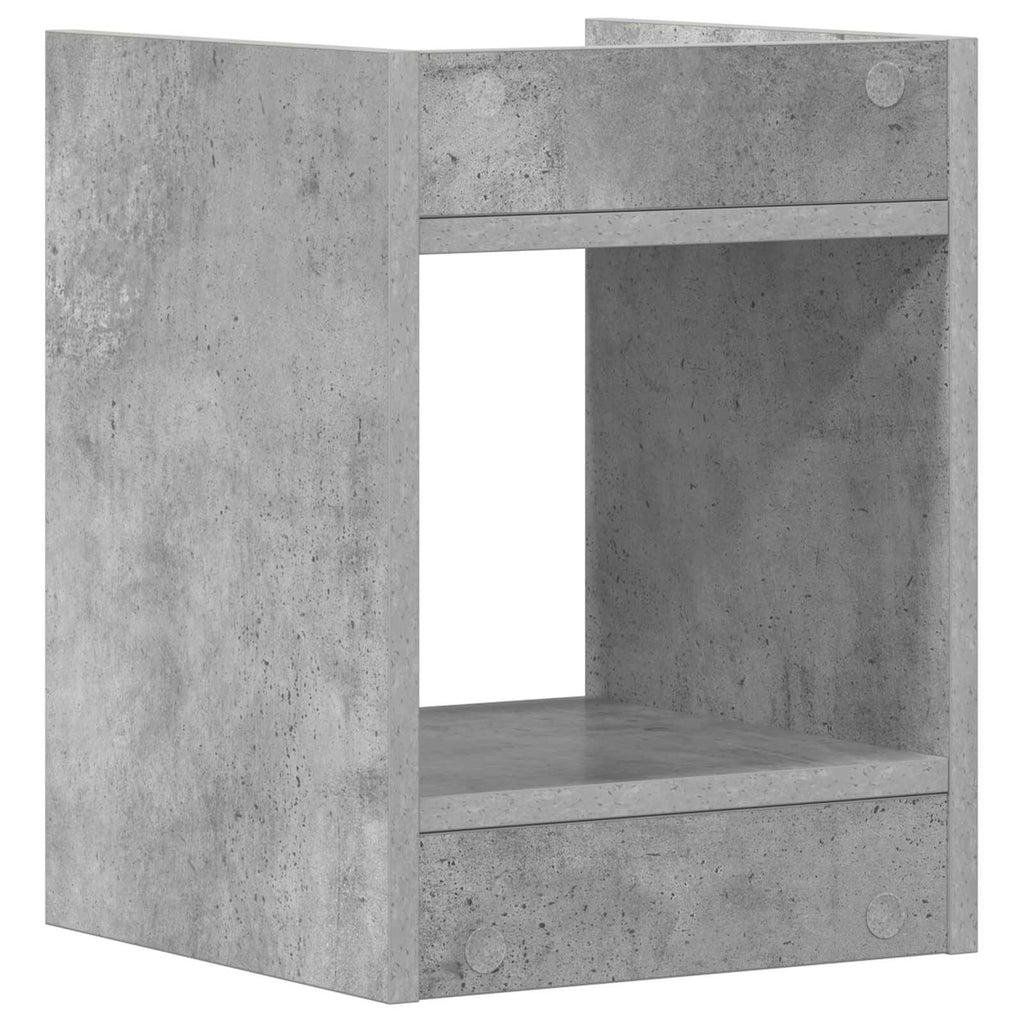 vidaXL Stojak na rośliny z półką Betonowy Szary 30 x 30 x 40 cm