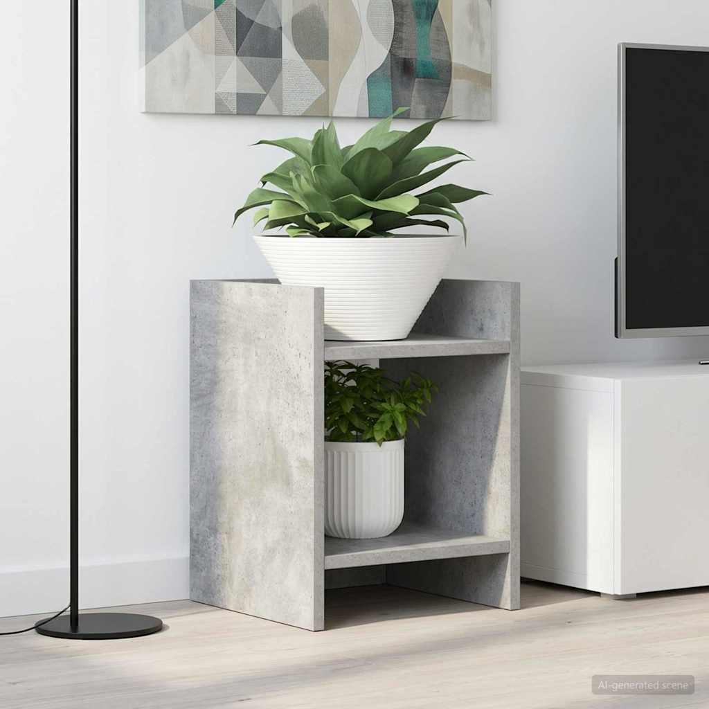 vidaXL Stojak na rośliny z półką 2 pcs Betonowy Szary 30 x 30 x 40 cm