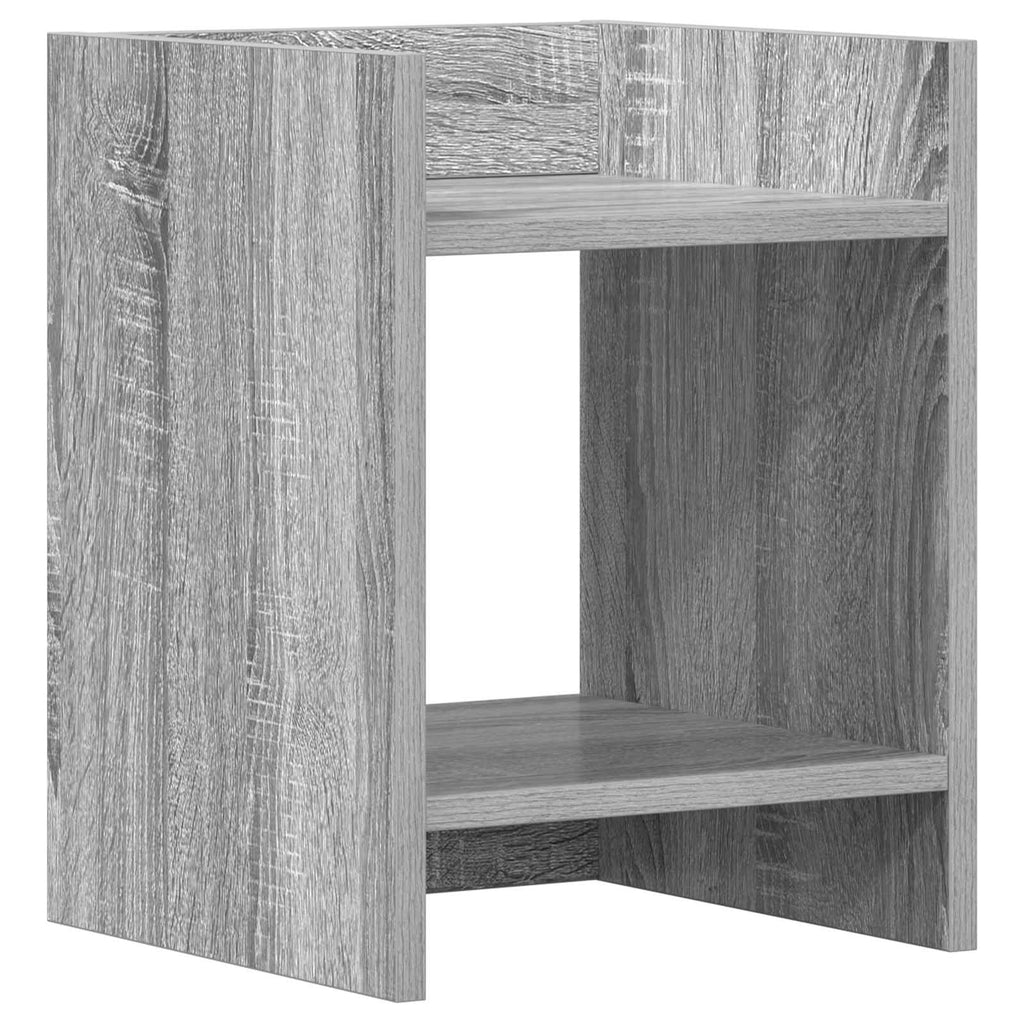 vidaXL Stojak na rośliny z półką 2 pcs Szary Sonoma 30 x 30 x 40 cm
