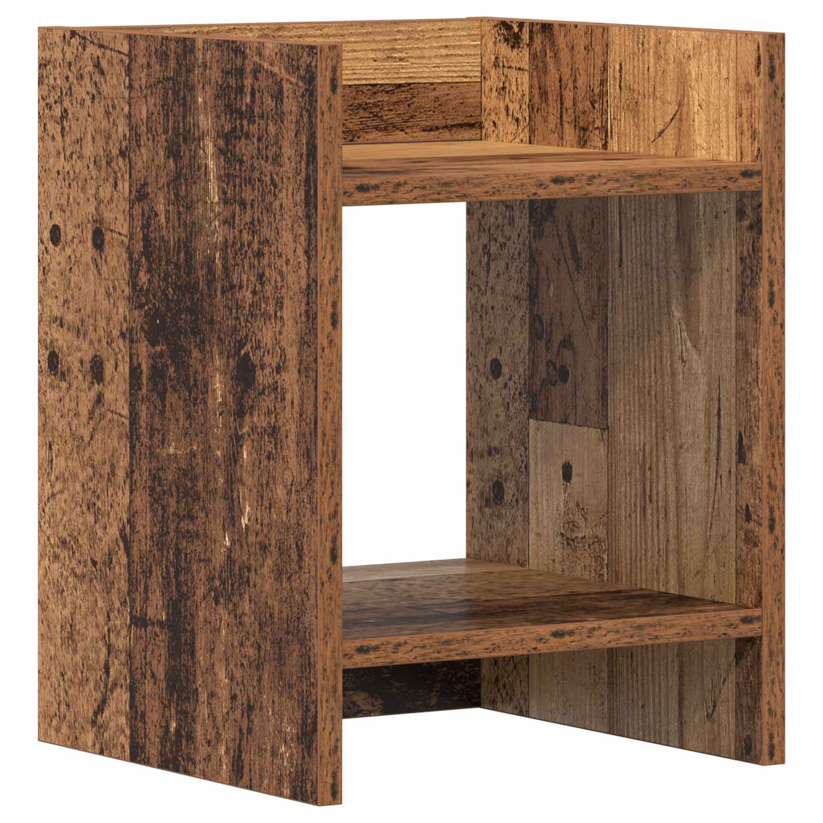 vidaXL Stojak na rośliny z półką 2 pcs Stare drewno 30 x 30 x 40 cm