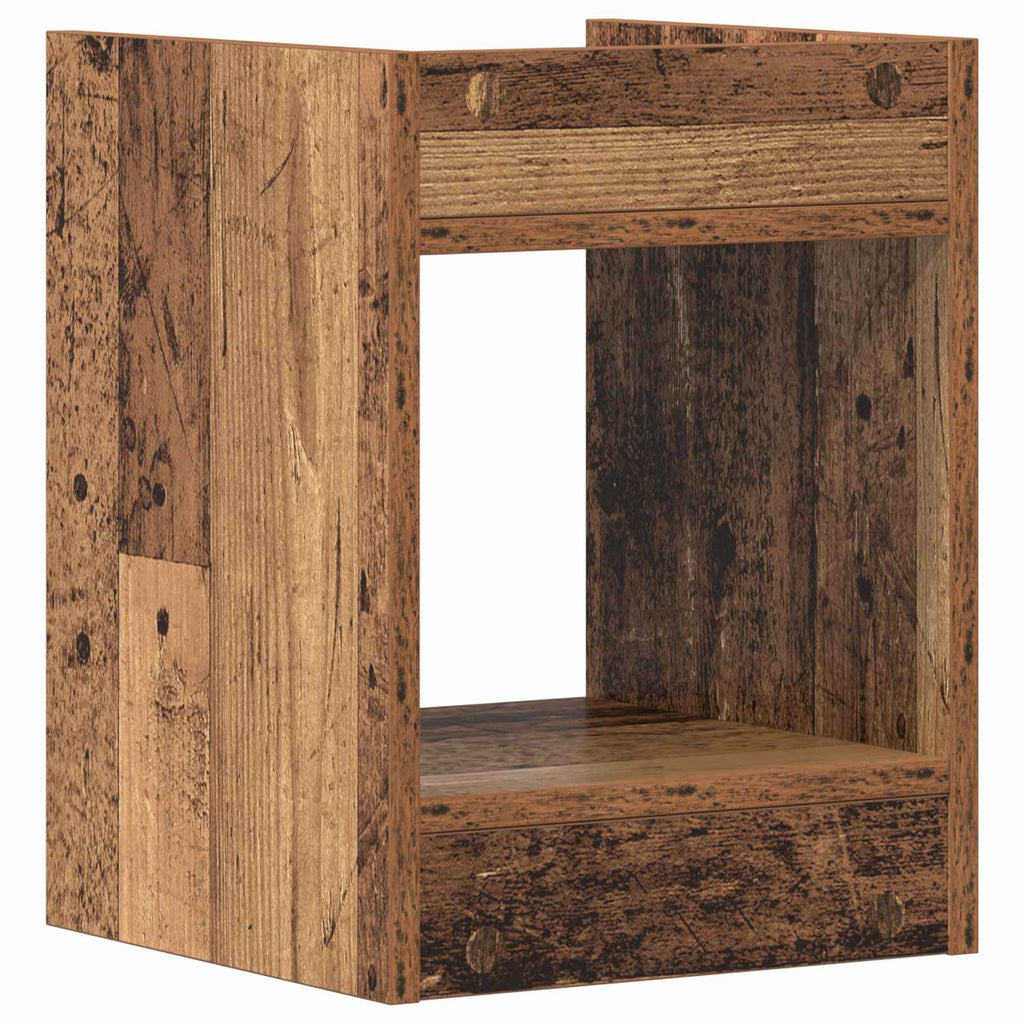vidaXL Stojak na rośliny z półką 2 pcs Stare drewno 30 x 30 x 40 cm