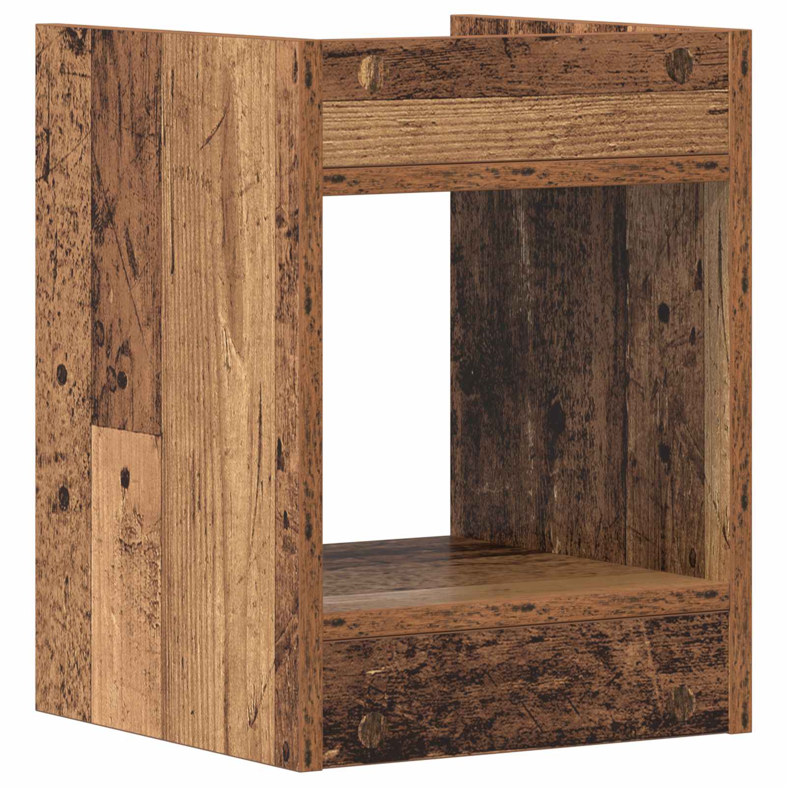 vidaXL Stojak na rośliny z półką 2 pcs Stare drewno 30 x 30 x 40 cm