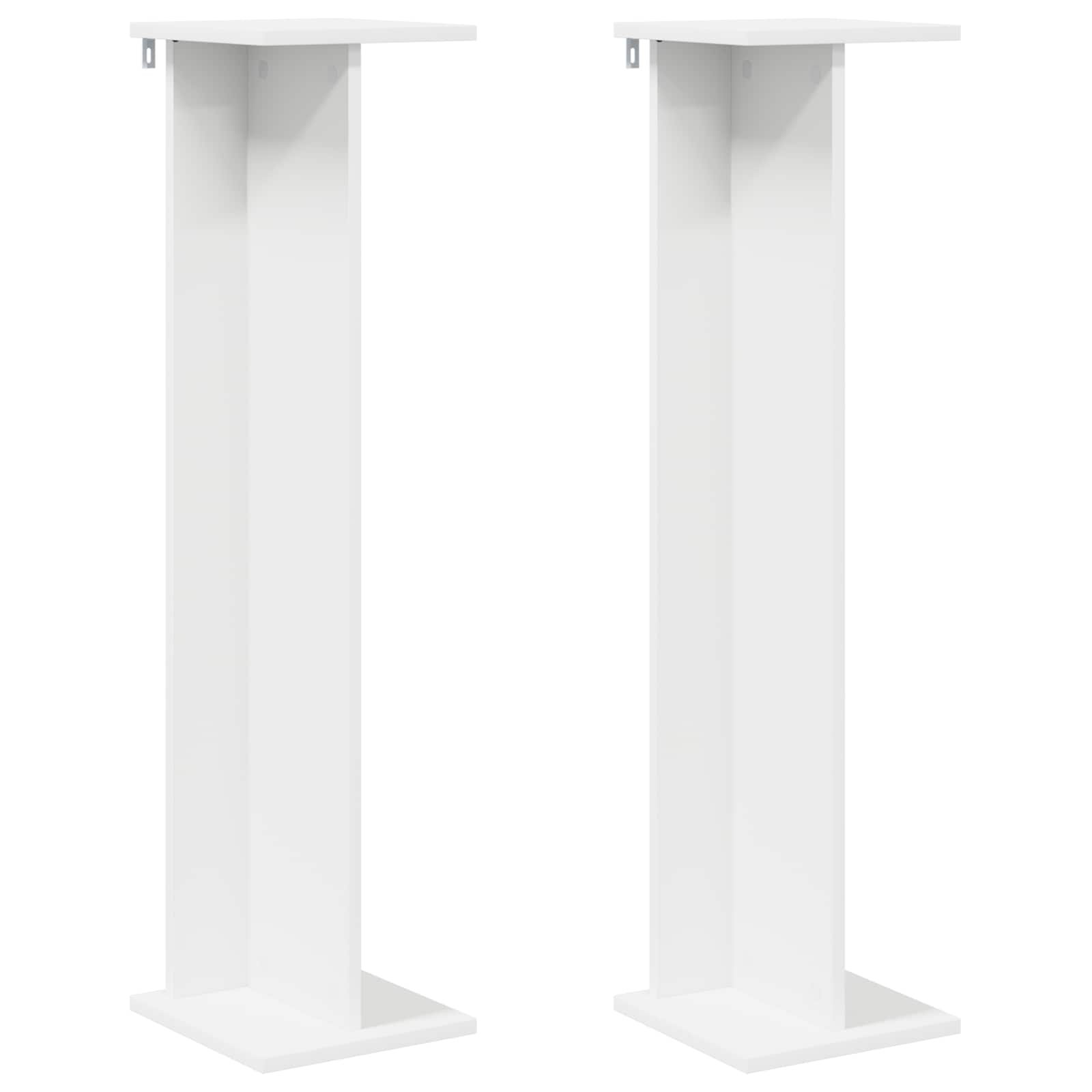 vidaXL Stojak na rośliny 2 pcs Biały 25 x 25,5 x 100,5 cm