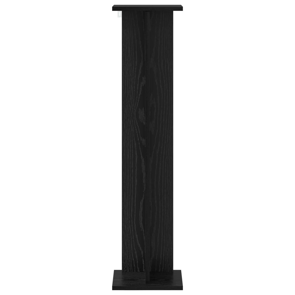 vidaXL Stojak na rośliny 2 pcs Czarny Dąb 25 x 25,5 x 100,5 cm