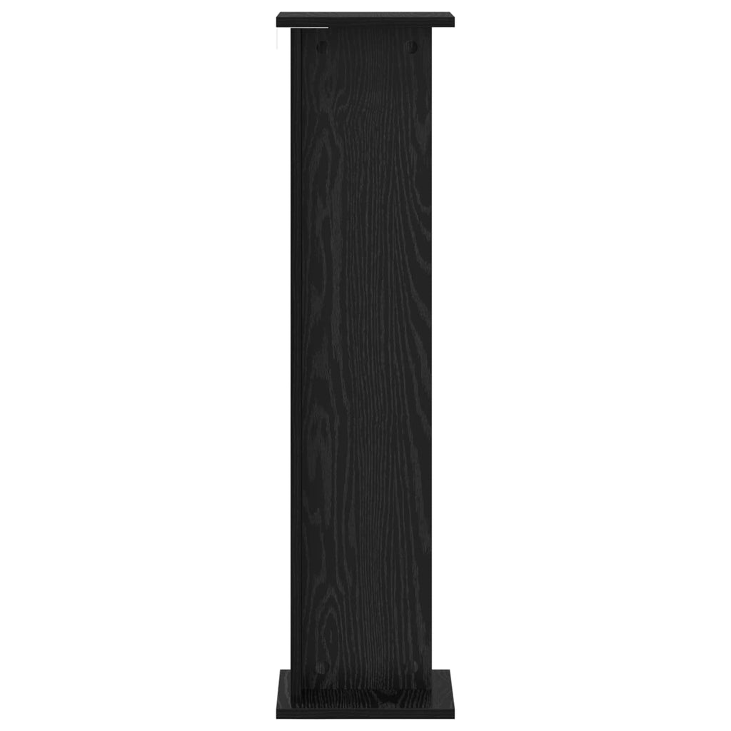 vidaXL Stojak na rośliny 2 pcs Czarny Dąb 25 x 25,5 x 100,5 cm
