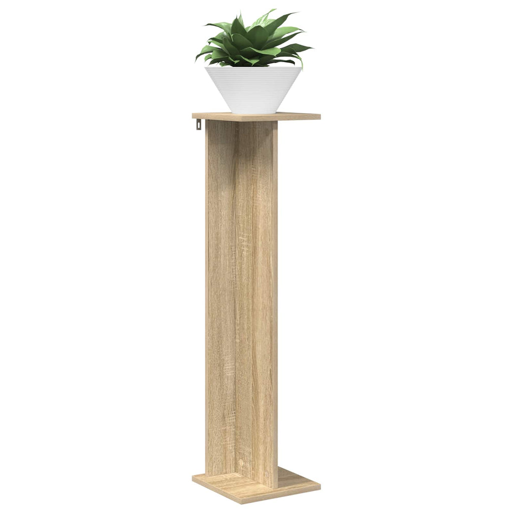 vidaXL Stojak na rośliny 2 pcs Dąb Sonoma 25 x 25,5 x 100,5 cm