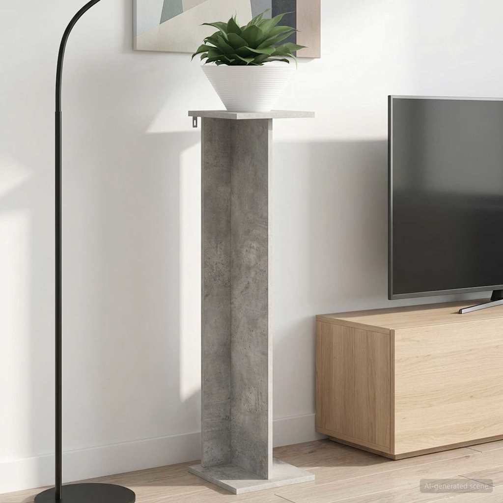 vidaXL Stojak na rośliny Betonowy Szary 25 x 25,5 x 100,5 cm