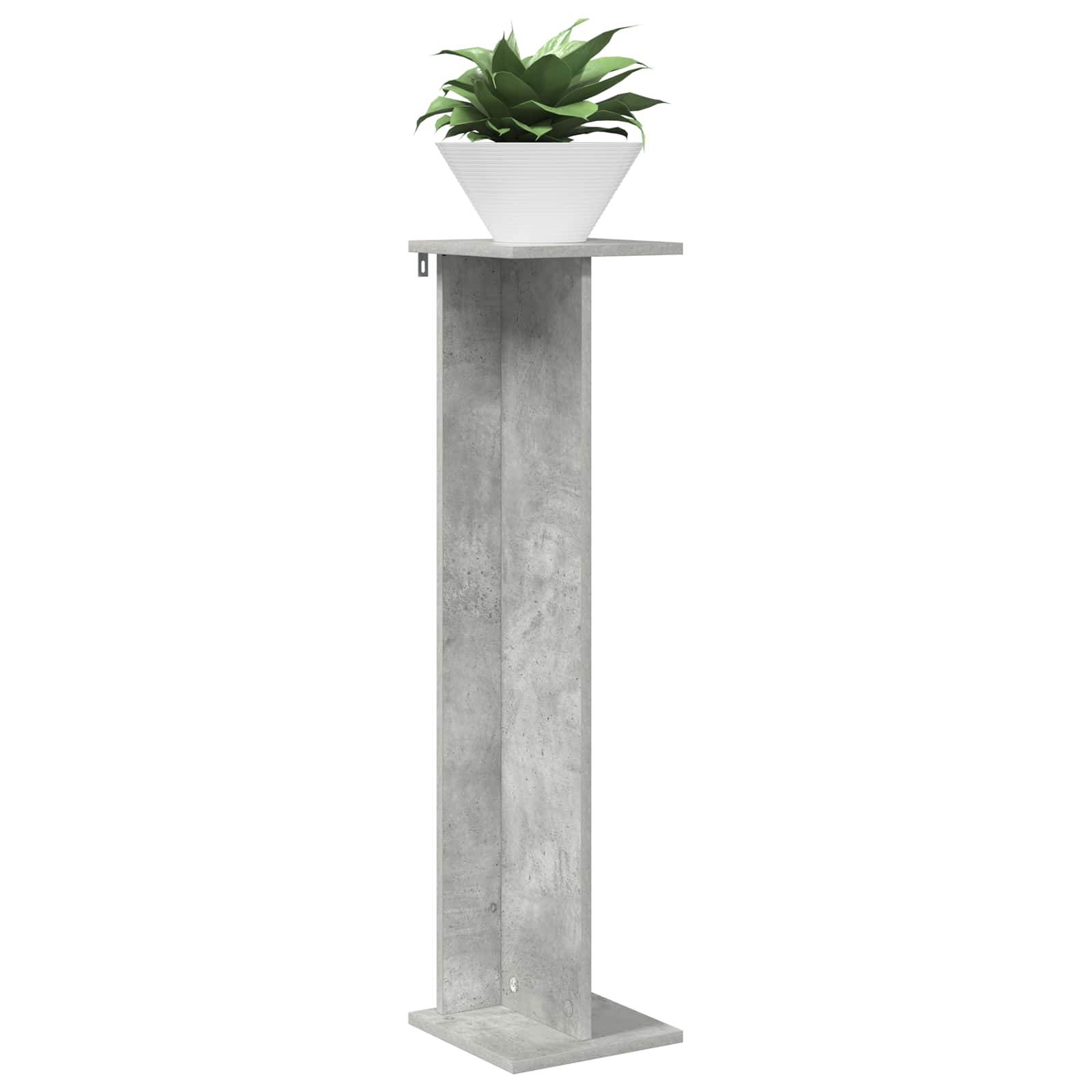 vidaXL Stojak na rośliny 2 pcs Betonowy Szary 25 x 25,5 x 100,5 cm