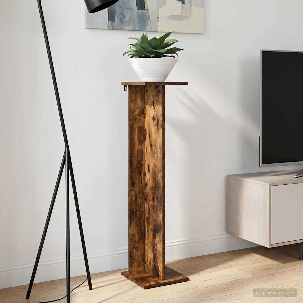 vidaXL Stojak na rośliny Dąb Wędzony 25 x 25,5 x 100,5 cm