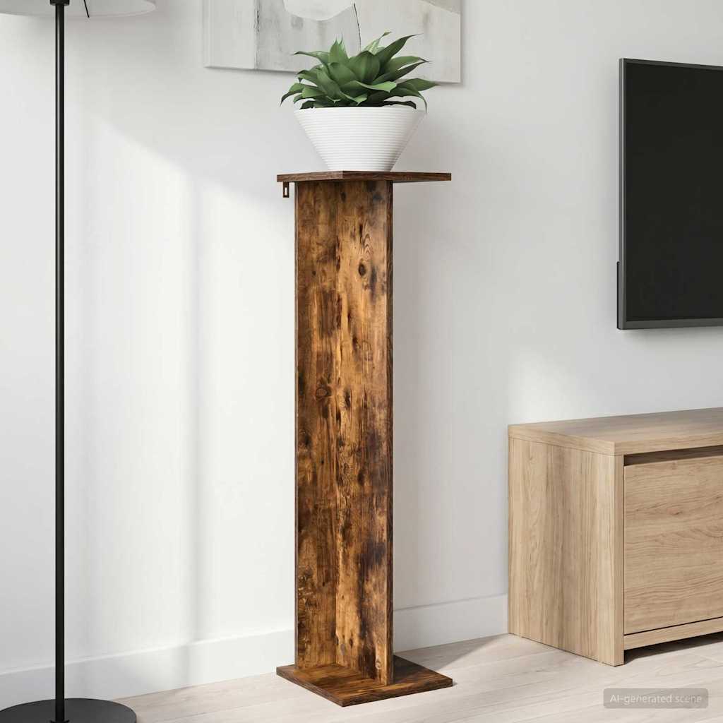 vidaXL Stojak na rośliny 2 pcs Dąb Wędzony 25 x 25,5 x 100,5 cm