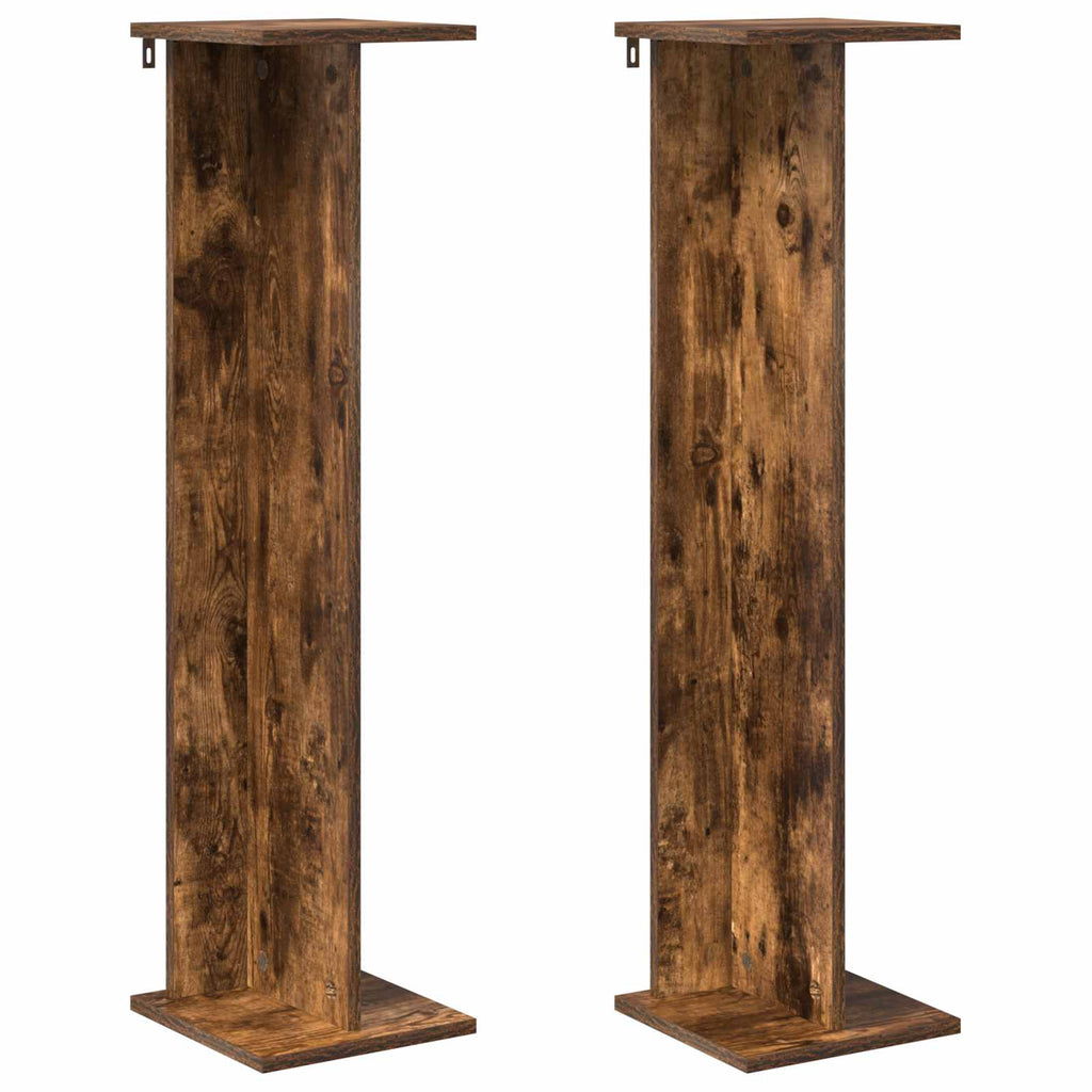 vidaXL Stojak na rośliny 2 pcs Dąb Wędzony 25 x 25,5 x 100,5 cm
