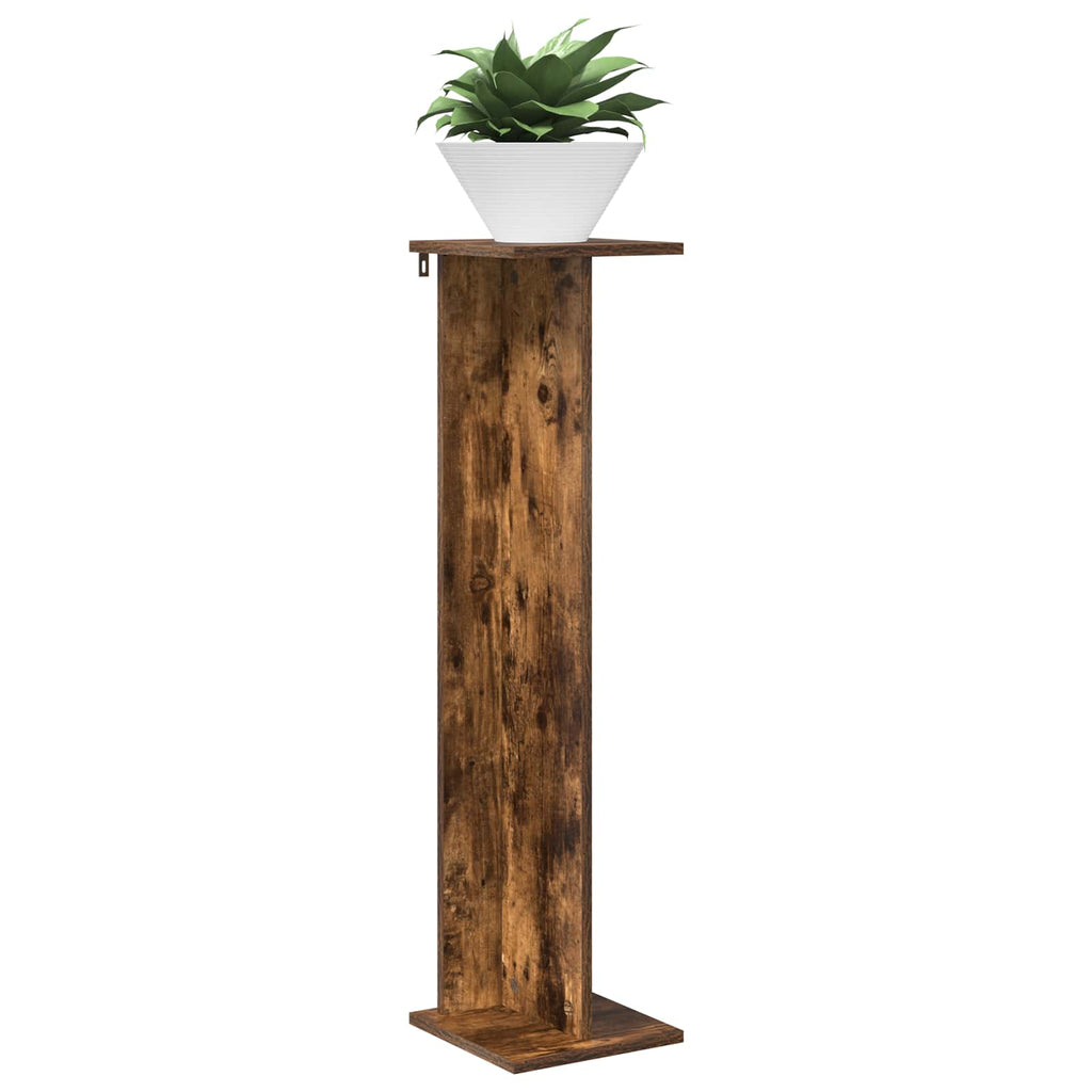vidaXL Stojak na rośliny 2 pcs Dąb Wędzony 25 x 25,5 x 100,5 cm