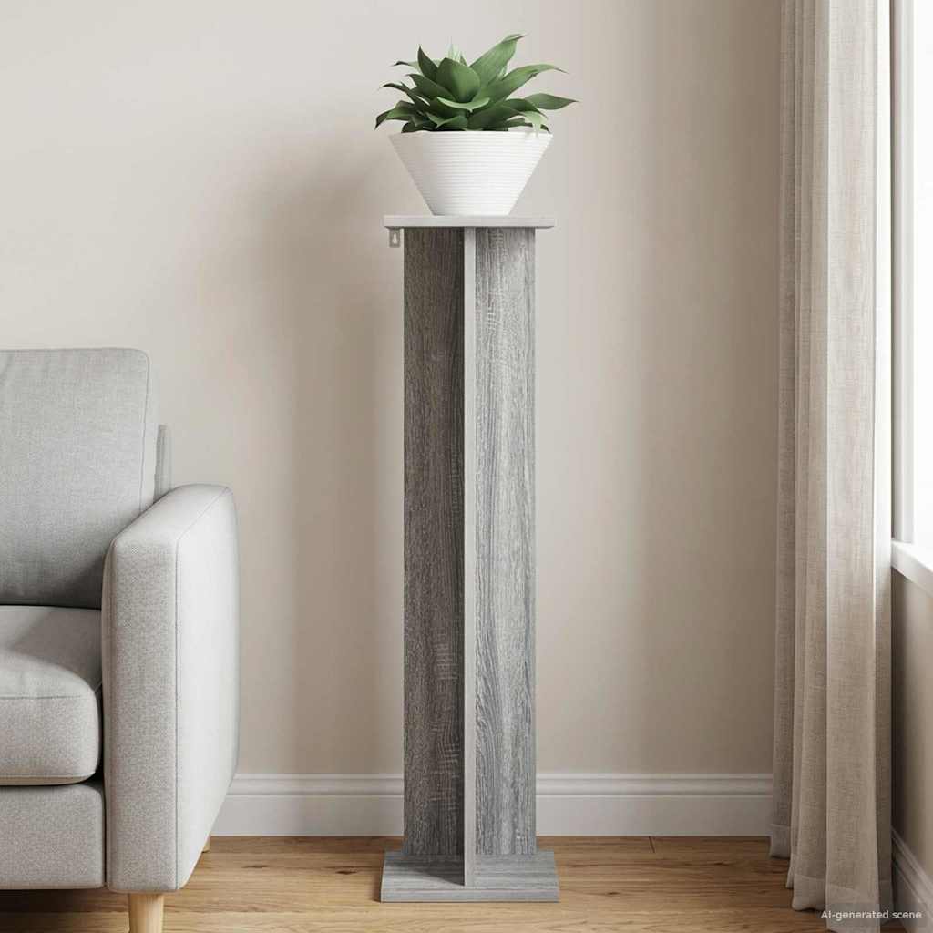 vidaXL Stojak na rośliny Szary Sonoma 25 x 25,5 x 100,5 cm
