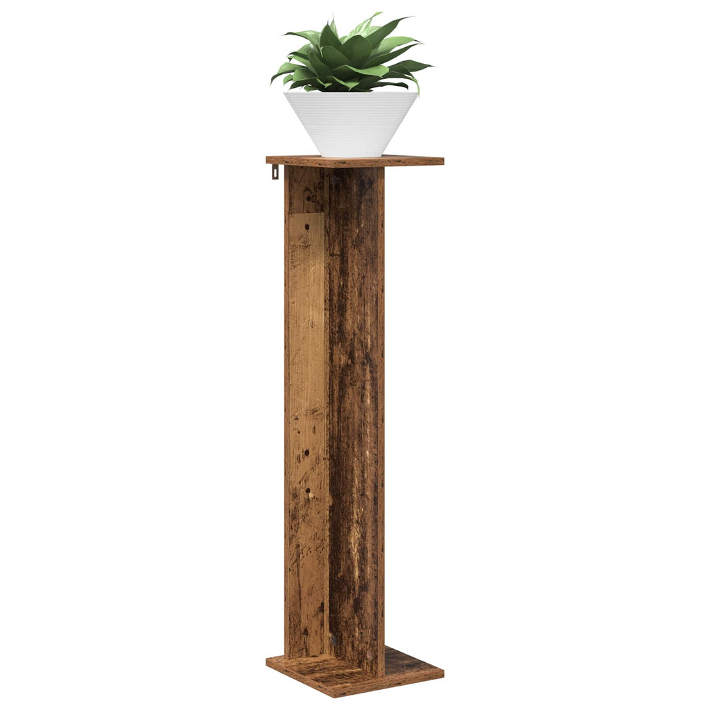 vidaXL Stojak na rośliny Stare drewno 25 x 25,5 x 100,5 cm