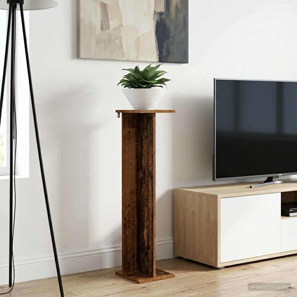 vidaXL Stojak na rośliny 2 pcs Stare drewno 25 x 25,5 x 100,5 cm