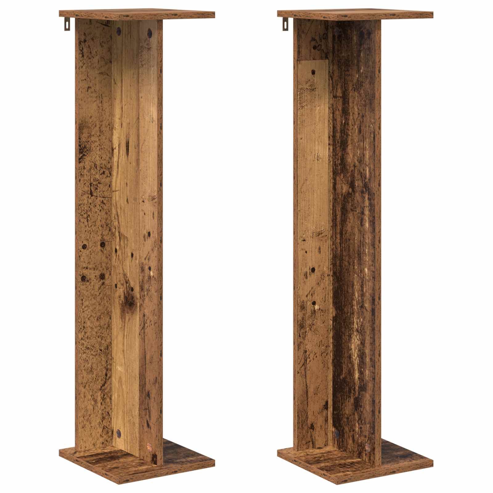 vidaXL Stojak na rośliny 2 pcs Stare drewno 25 x 25,5 x 100,5 cm