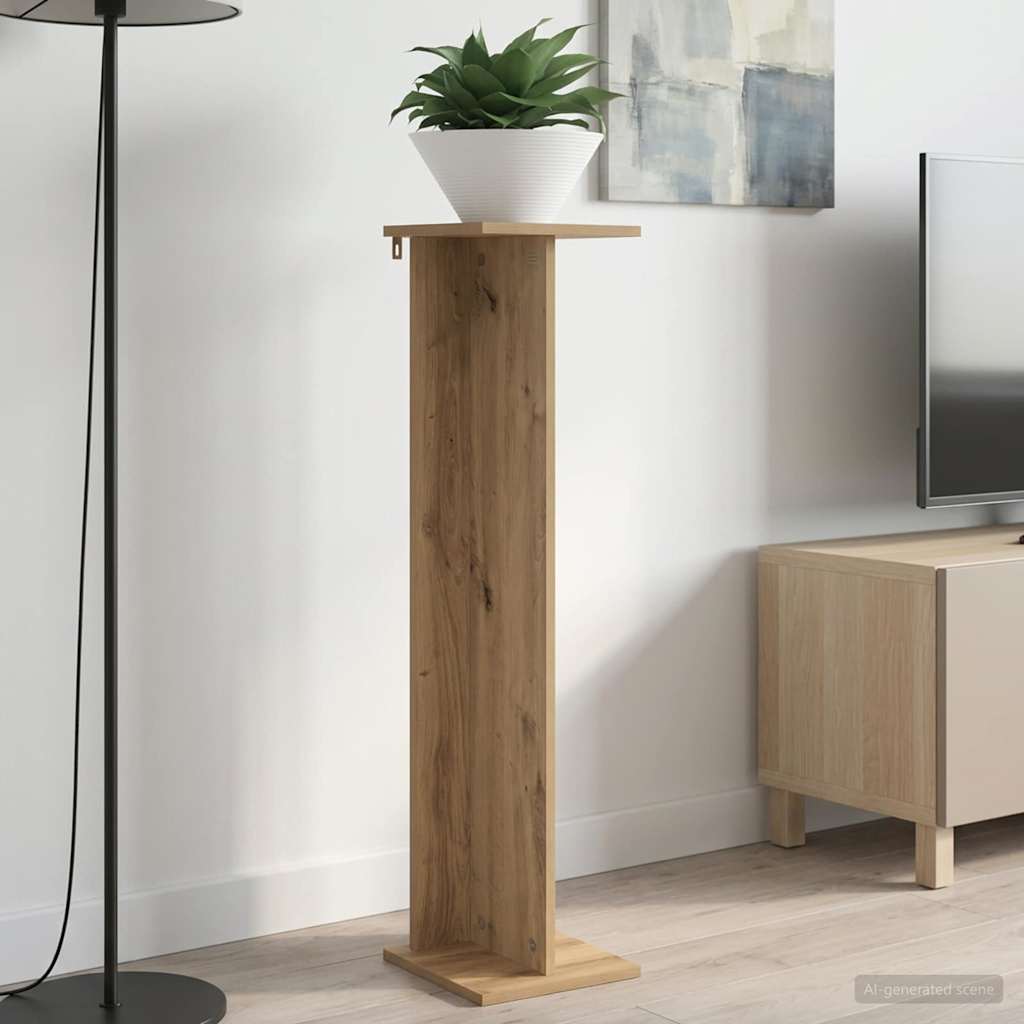 vidaXL Stojak na rośliny 2 pcs Dąb Rzemieślniczy 25 x 25,5 x 100,5 cm