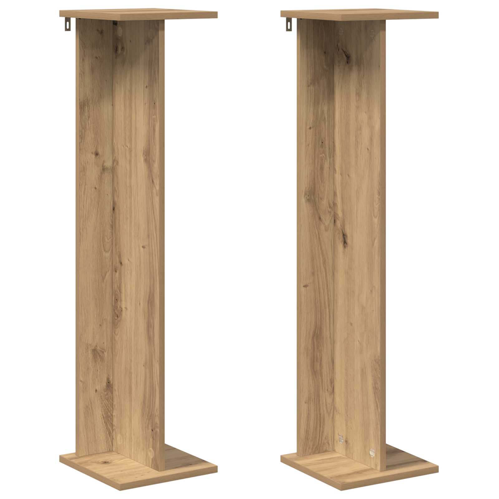 vidaXL Stojak na rośliny 2 pcs Dąb Rzemieślniczy 25 x 25,5 x 100,5 cm