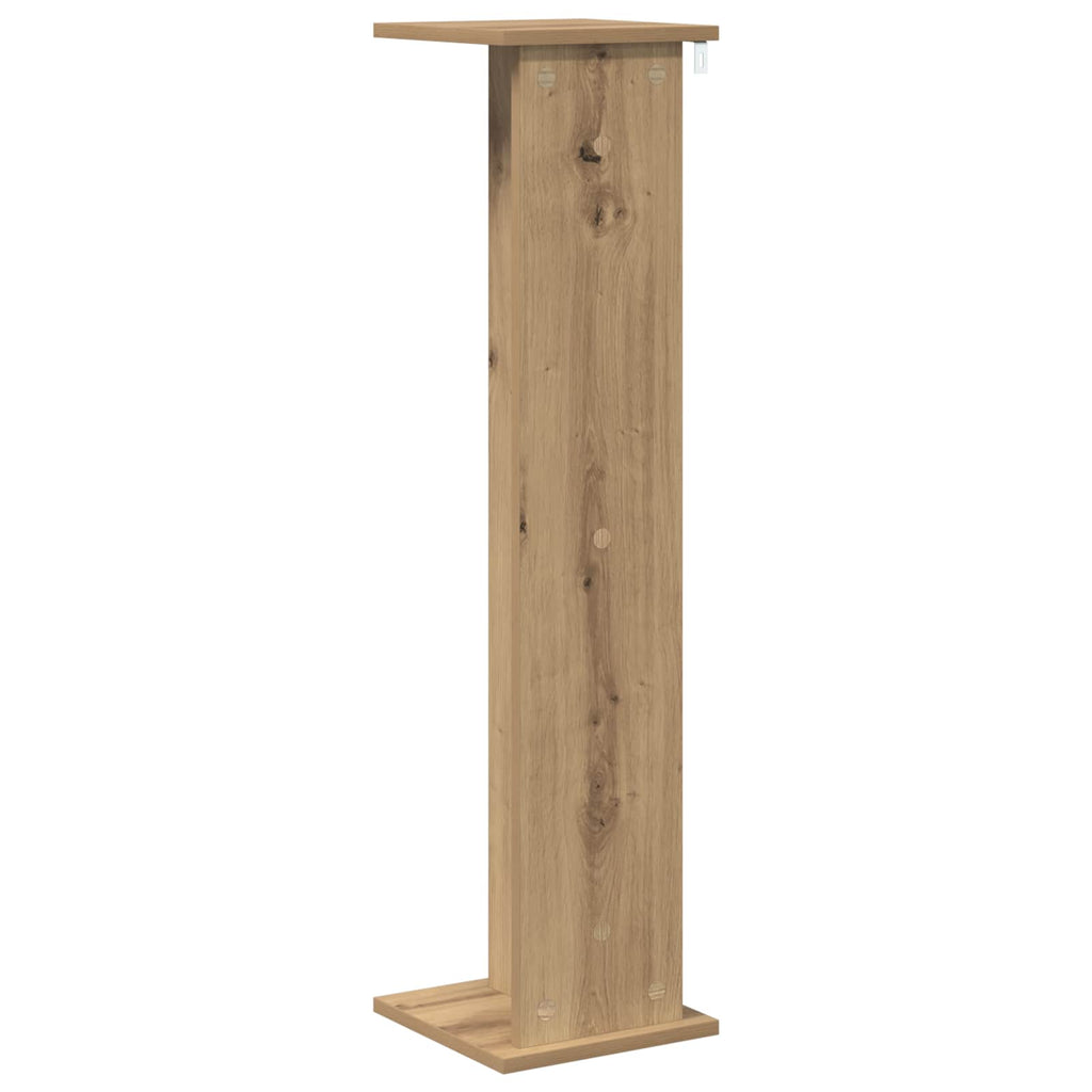vidaXL Stojak na rośliny 2 pcs Dąb Rzemieślniczy 25 x 25,5 x 100,5 cm