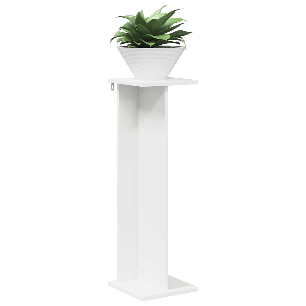 vidaXL Stojak na rośliny Biały 25 x 25,5 x 80,5 cm Drewno inżynieryjne