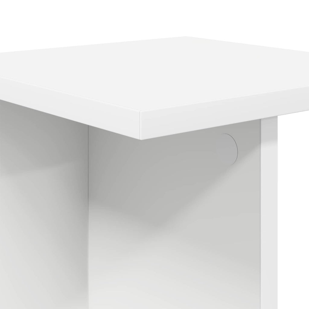 vidaXL Stojak na rośliny 2 pcs Biały 25 x 25,5 x 80,5 cm