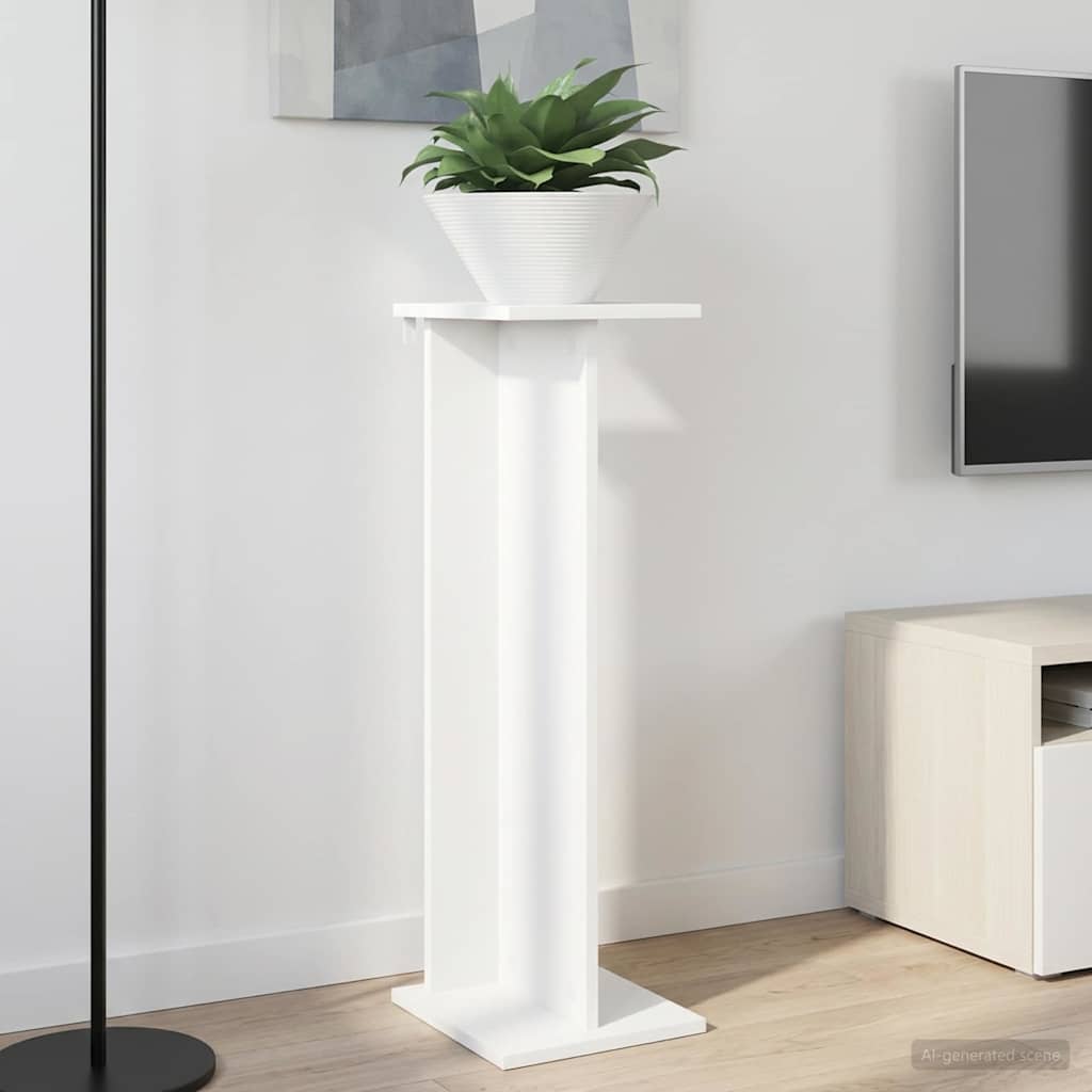 vidaXL Stojak na rośliny 2 pcs Biały 25 x 25,5 x 80,5 cm