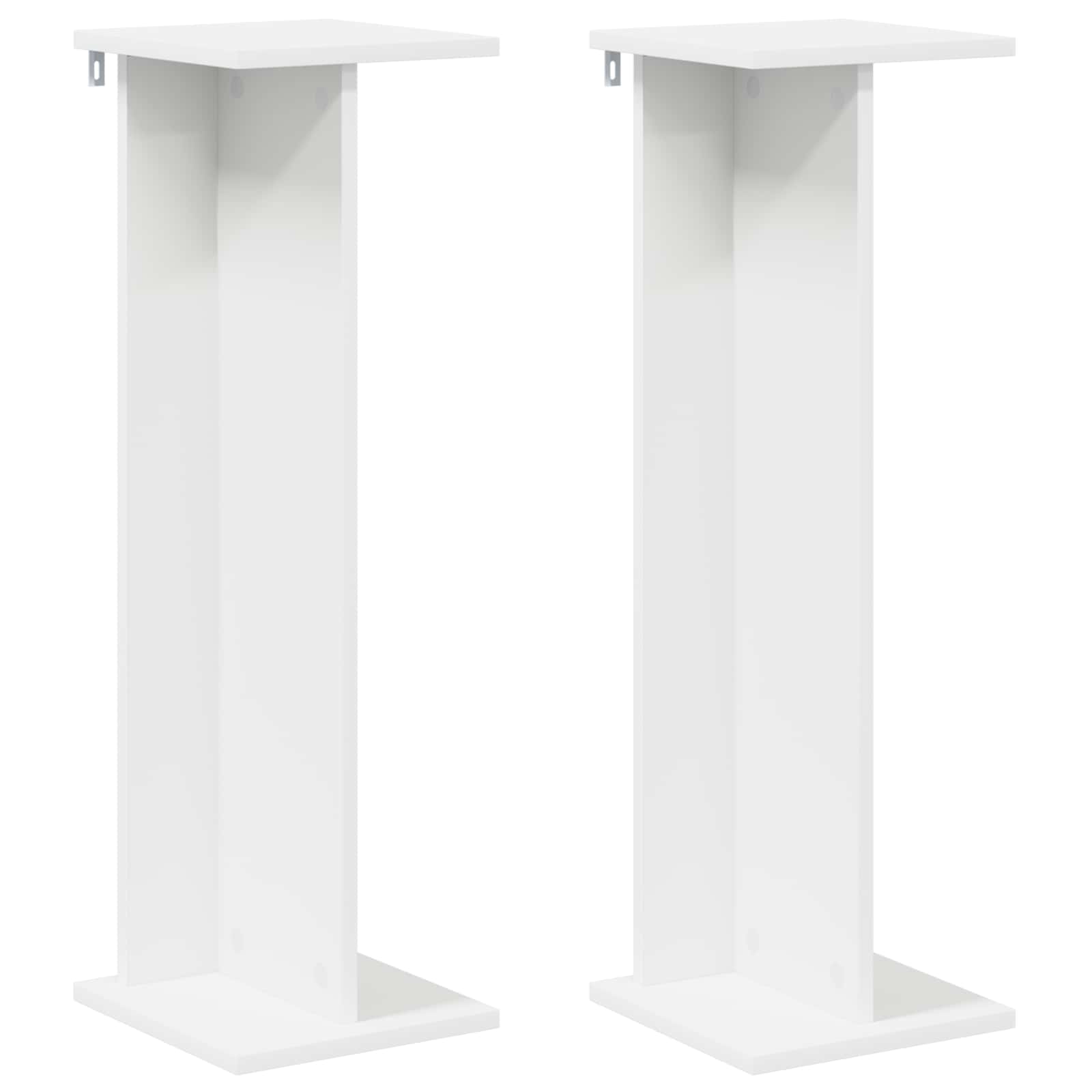 vidaXL Stojak na rośliny 2 pcs Biały 25 x 25,5 x 80,5 cm