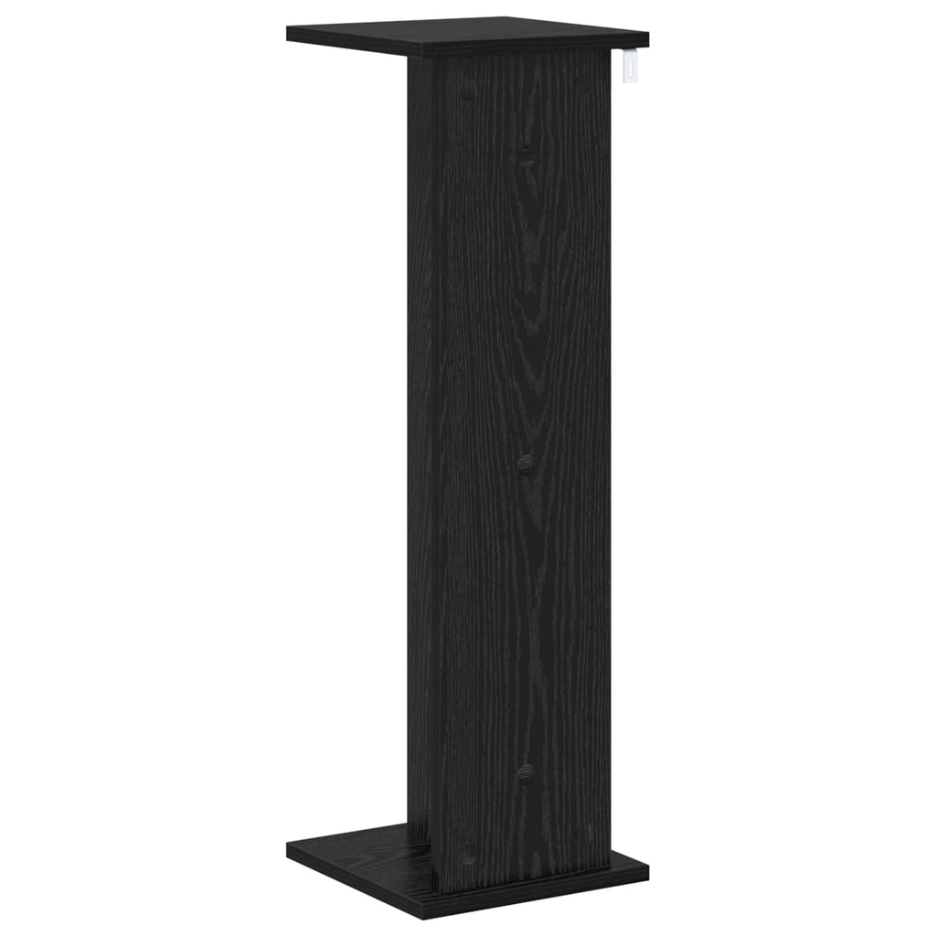 vidaXL Stojak na rośliny 2 pcs Czarny Dąb 25 x 25,5 x 80,5 cm