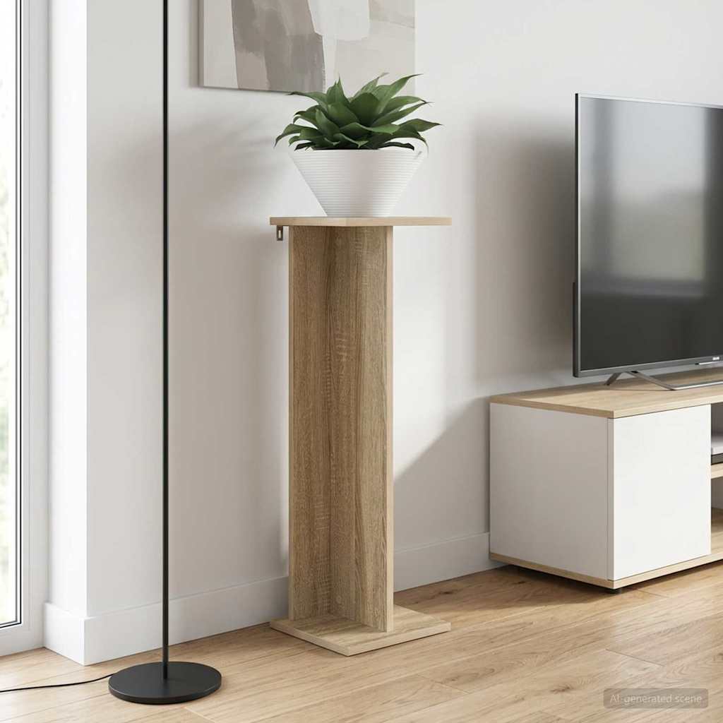 vidaXL Stojak na rośliny 2 pcs Dąb Sonoma 25 x 25,5 x 80,5 cm