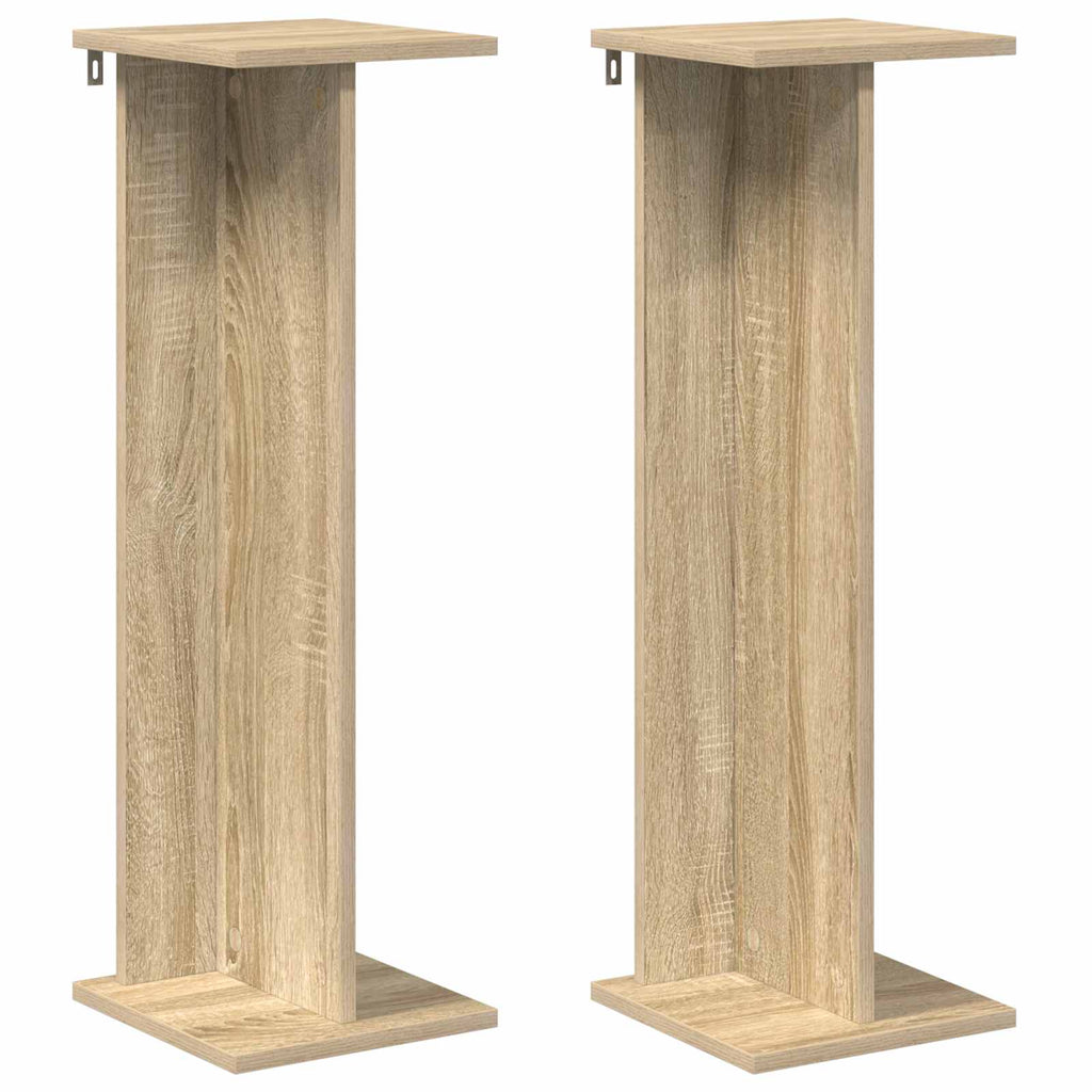 vidaXL Stojak na rośliny 2 pcs Dąb Sonoma 25 x 25,5 x 80,5 cm