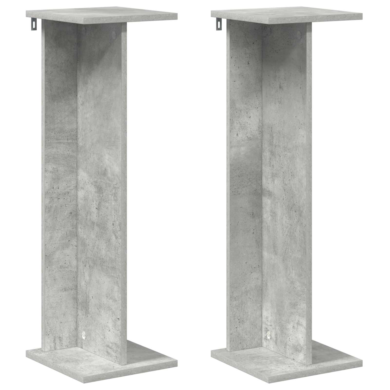 vidaXL Stojak na rośliny 2 pcs Betonowy Szary 25 x 25,5 x 80,5 cm