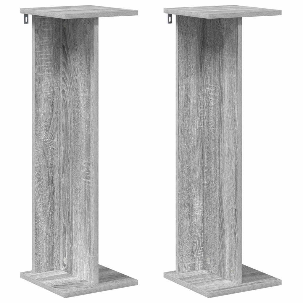 vidaXL Stojak na rośliny 2 pcs Szary Sonoma 25 x 25,5 x 80,5 cm