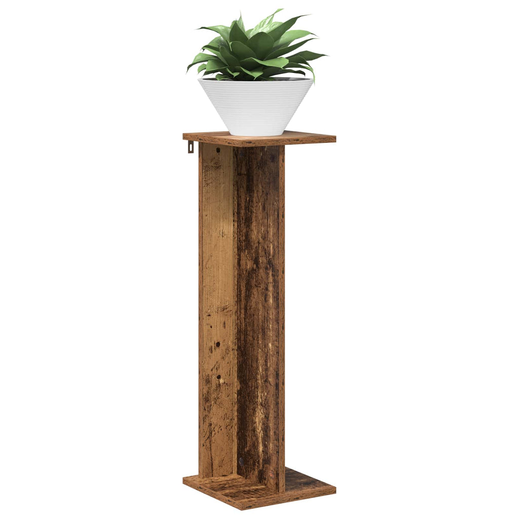 vidaXL Stojak na rośliny Stare drewno 25 x 25,5 x 80,5 cm