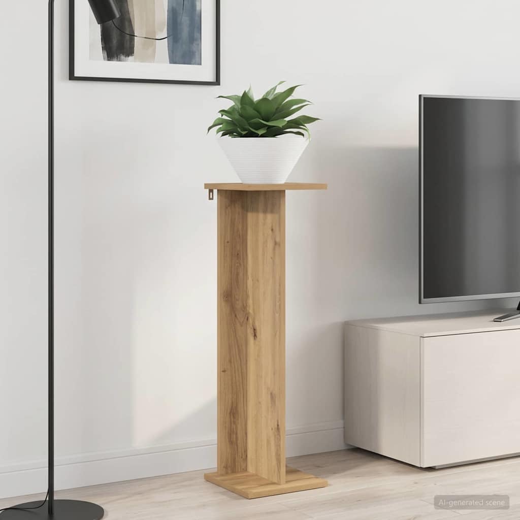 vidaXL Stojak na rośliny 2 pcs Dąb Rzemieślniczy 25 x 25,5 x 80,5 cm
